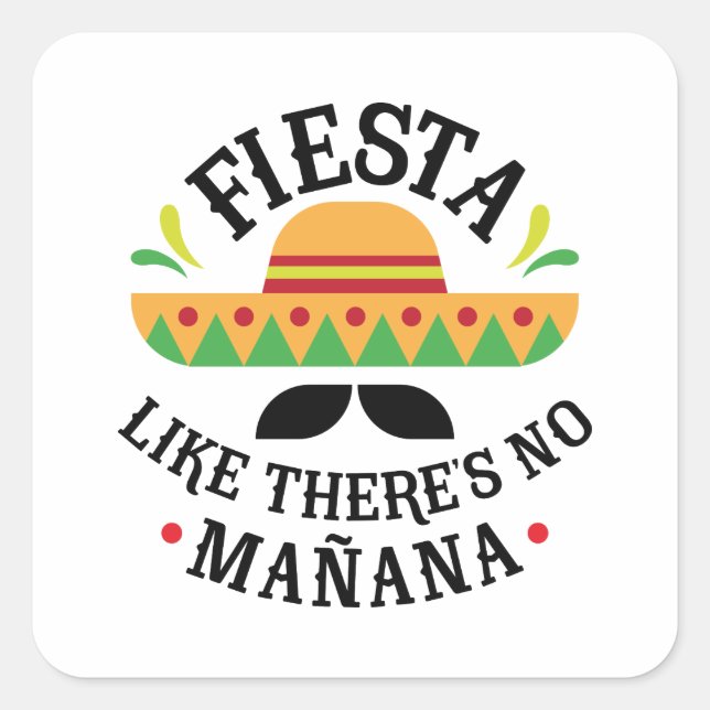 Fiesta Square Sticker (Front)