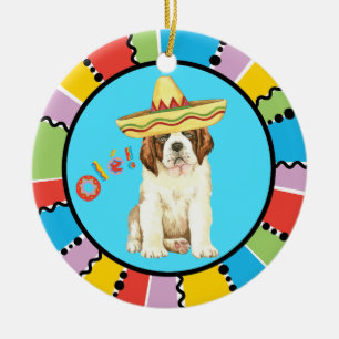 Fiesta St Bernard Ceramic Tree Decoration