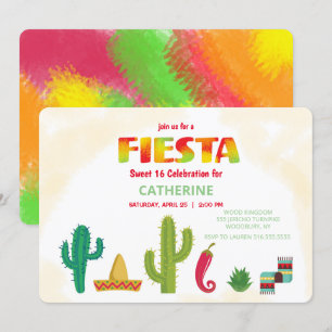 Fiesta Sweet 16 Celebration Invitation