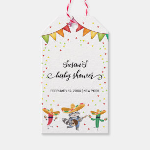 Fiesta Taco 'Bout A Baby Cactus Animal Baby Shower Gift Tags