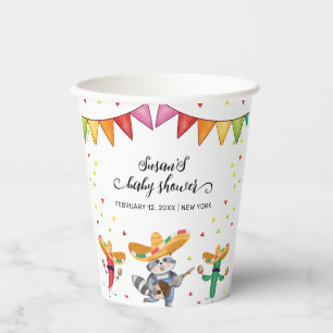 Fiesta Taco 'Bout A Baby Cactus Animal Baby Shower Paper Cups
