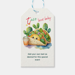 Fiesta Taco 'bout Baby Shower Cute Fun Modern Gift Tags