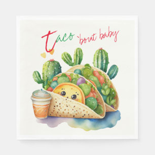 Fiesta Taco 'bout Baby Shower Cute Fun Modern Napkin