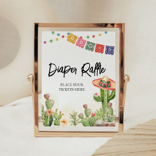 Fiesta Taco 'Bout Baby Shower Diaper Raffle Poster