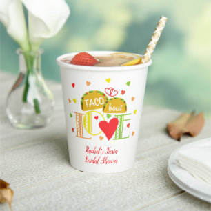 Fiesta Taco Bout Love Colourful Bridal Shower Paper Cups