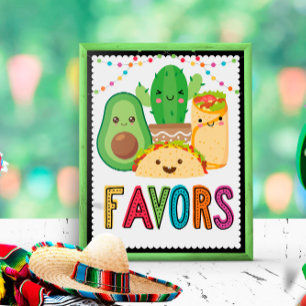 Fiesta Taco Favour Sign Poster