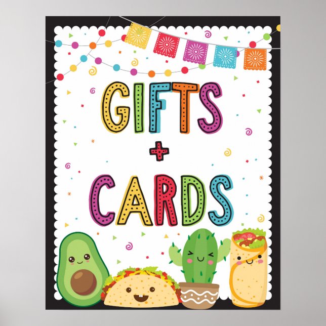 Fiesta Taco Gifts And Cards Sign Poster (Front)