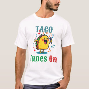 Fiesta Taco Singing Mexican Taco Cartoon Outfit T-Shirt