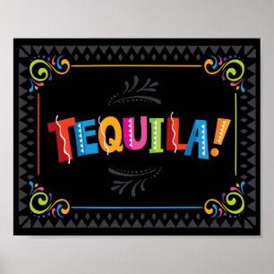 Fiesta TEQUILA! Party Sign Print