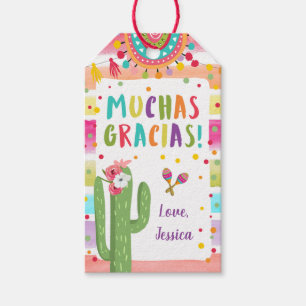 Fiesta Thank You Muchas Gracias Favour Gift Tags
