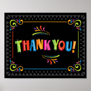 Fiesta THANK YOU Party Sign Print