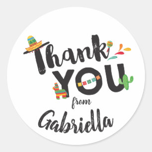 Fiesta Thank You Sticker