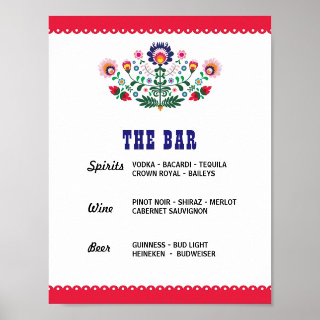 Fiesta The Bar Party Event Sign Engagement Shower (Front)