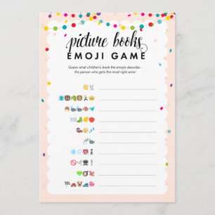 Fiesta theme emoji picture books baby shower game programme