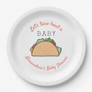 Fiesta Theme Let's Taco Bout a Baby Shower Paper Plate