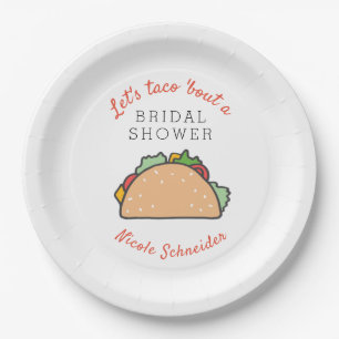 Fiesta Theme Let's Taco Bout a Bridal Shower Paper Plate