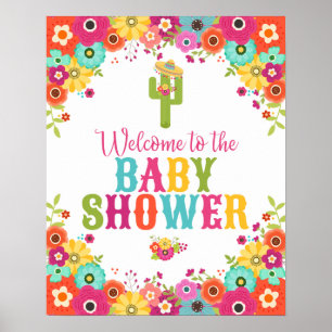 Fiesta Theme Welcome Poster- Baby Shower Poster