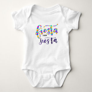 Fiesta Then Siesta - Calligraphy Baby Bodysuit