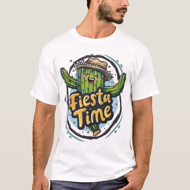 "Fiesta Time" Dancing Cactus T-Shirt (Front)