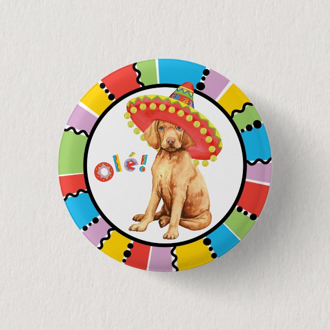 Fiesta Vizsla Pinback Button (Front)