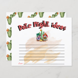 Fiesta Watercolor Bridal Shower Date Night