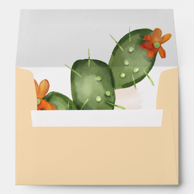 Fiesta | Watercolor Bridal Shower Envelope (Back (Bottom))