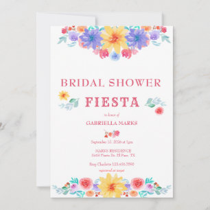 Fiesta Watercolor Bridal Shower Invitation