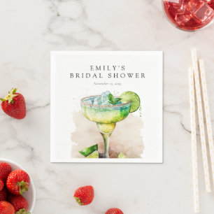 Fiesta Watercolor Bridal Shower Napkin
