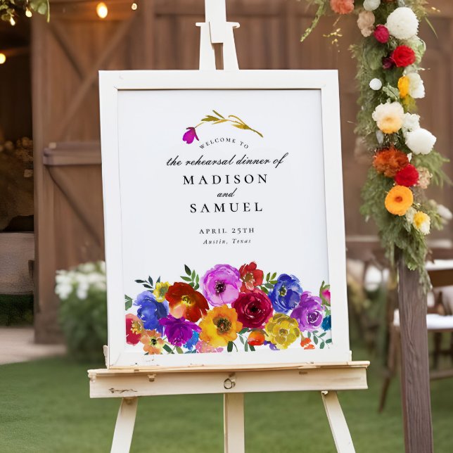 Fiesta Wedding Rehearsal Dinner Welcome Sign (Creator Uploaded)