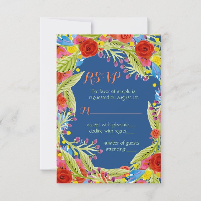 Fiesta Wedding RSVP (Front)
