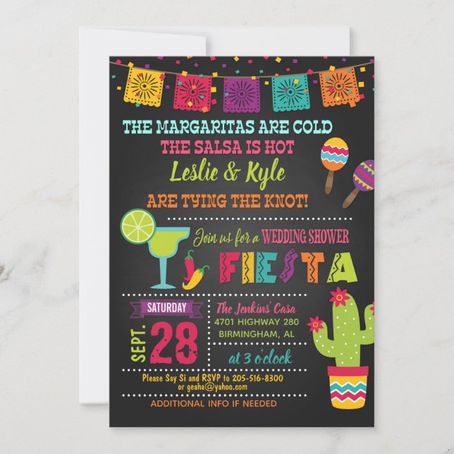 Fiesta Wedding Shower Invitation (Front)