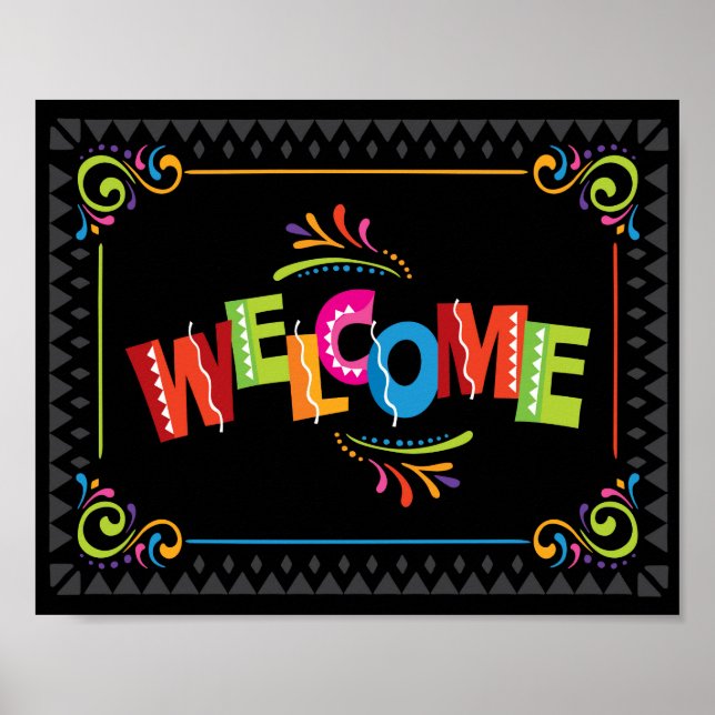 Fiesta WELCOME Sign Print (Front)
