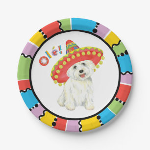 Fiesta Westie Paper Plate