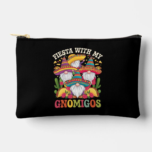Fiesta With My Gnomigos Gnome Cinco De Mayo Accessory Pouch (Front)