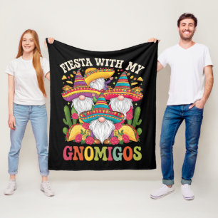 Fiesta With My Gnomigos Gnome Cinco De Mayo Fleece Blanket