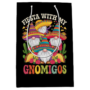 Fiesta With My Gnomigos Gnome Cinco De Mayo Medium Gift Bag