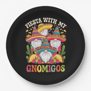 Fiesta With My Gnomigos Gnome Cinco De Mayo Paper Plate