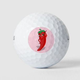 Fiesta With Red Hot Pepper Diva Pastel Pink Golf Balls