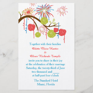 Fiesta Wonderland Wedding invitation Stationery