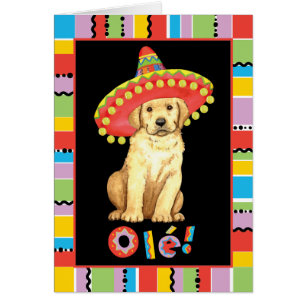 Fiesta Yellow Lab Greeting Card
