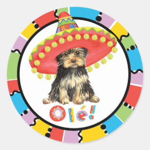 Fiesta Yorkie Classic Round Sticker