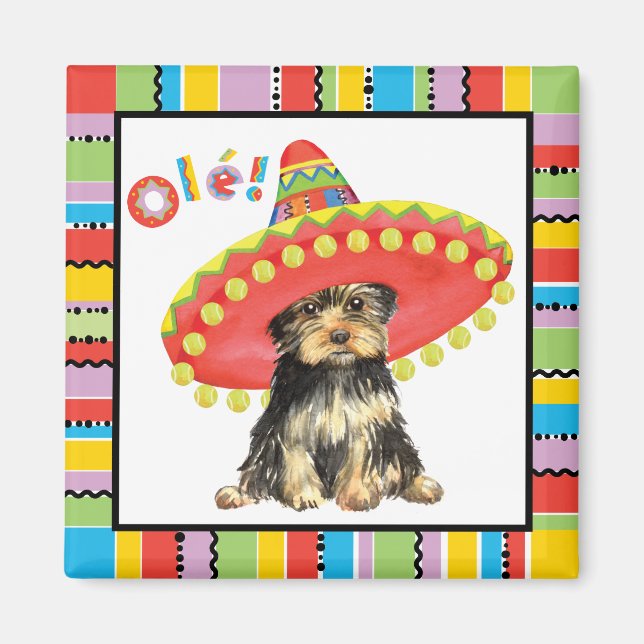 Fiesta Yorkie Magnet (Front)