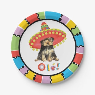 Fiesta Yorkie Paper Plate