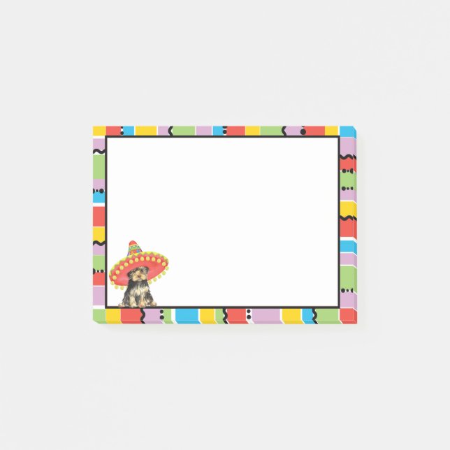 Fiesta Yorkie Post-it Notes (Front)