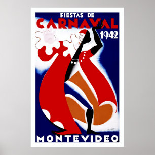 Fiestas de Carnaval ~ Montevideo Poster