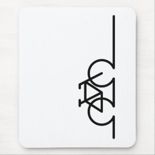 Fiets lijn tekening. E-bike race- en MTB fietsen. Mouse Mat