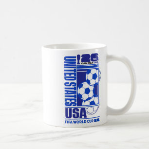 Fifa World Cup26 Usa Host Country Football  Coffee Mug