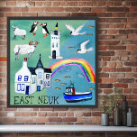 Fife Coastal Path EAST NEUK Illustrated Map Poster<br><div class="desc">Check out this cool illustrated map of the Fife Coastal Path in Scotland. You can walk this wonderful path stopping through towns and passing through green countryside. Stop along the way to watch the boats go by or see one of the many rainbows. Have you walked this path? Be sure...</div>