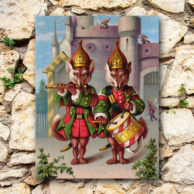 Fife & Drum Foxes Postcard (Creator Uploaded)