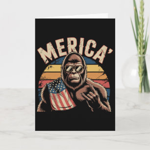 Fife Life 4th Of July Sasquatch Bigfoot Merica' Pa Card